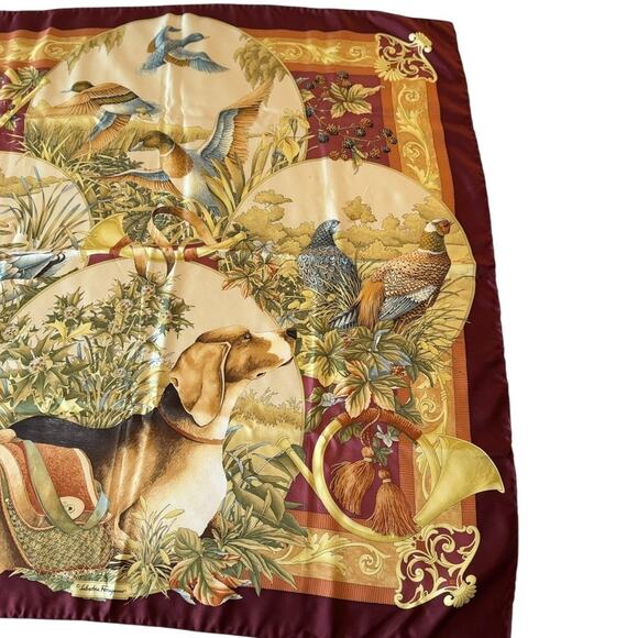 Salvatore Ferragamo 100 % Silk Scarf with Box - Picture 9 of 16